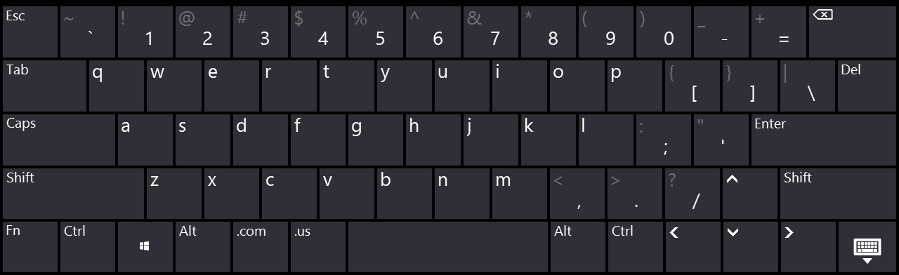 Standard keyboard