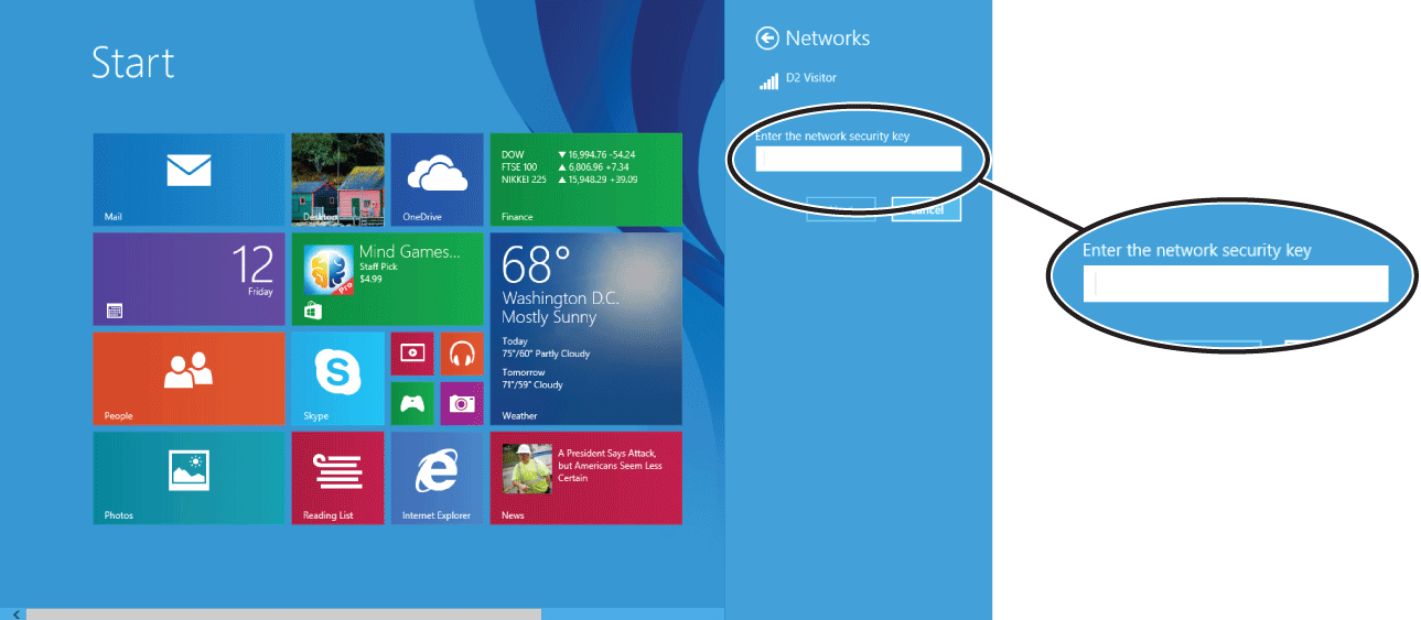 Enter network security key (password)